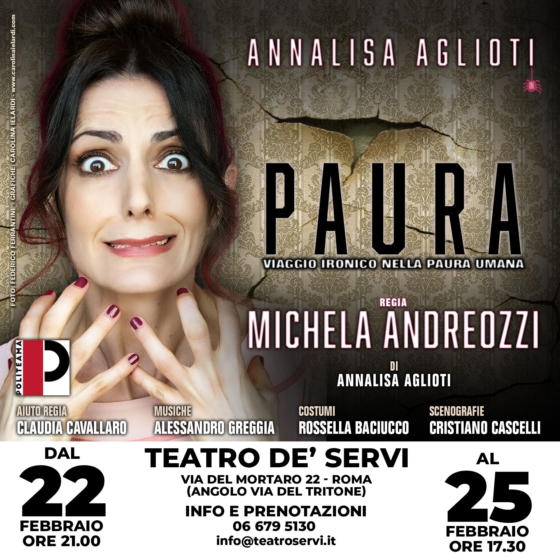 “Paura” lo spettacolo teatrale di Annalisa Aglioti