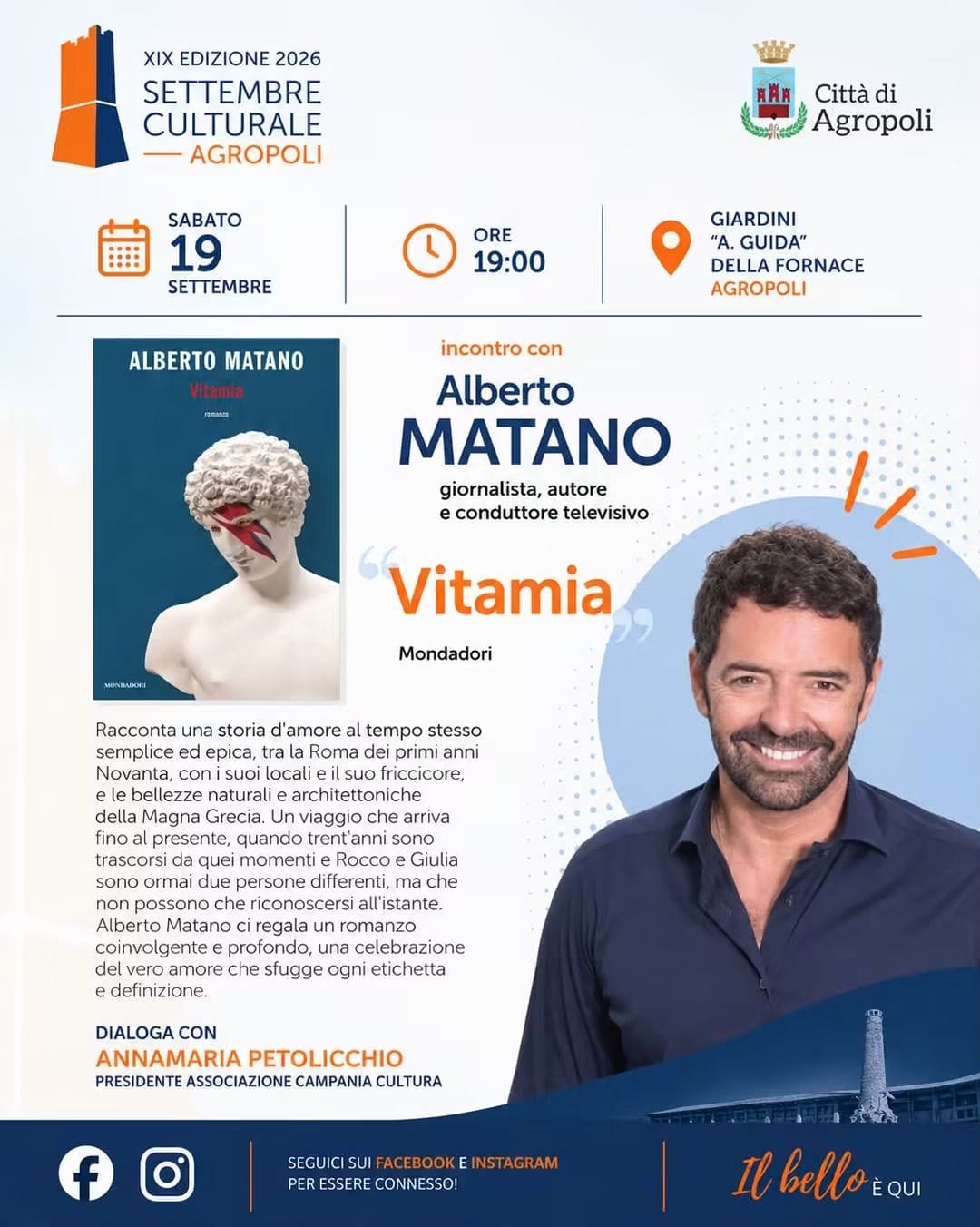 Alberto Matano al Settembre Culturale di Agropoli