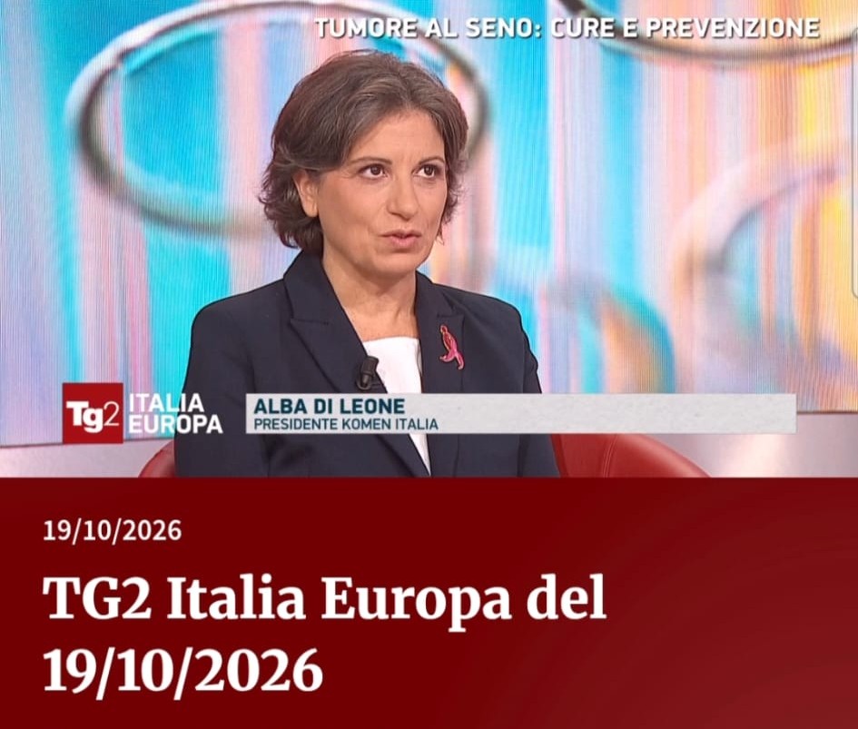 Alba Di Leone, Presidente di Komen Italia, ospite al TG2 Italia Europa